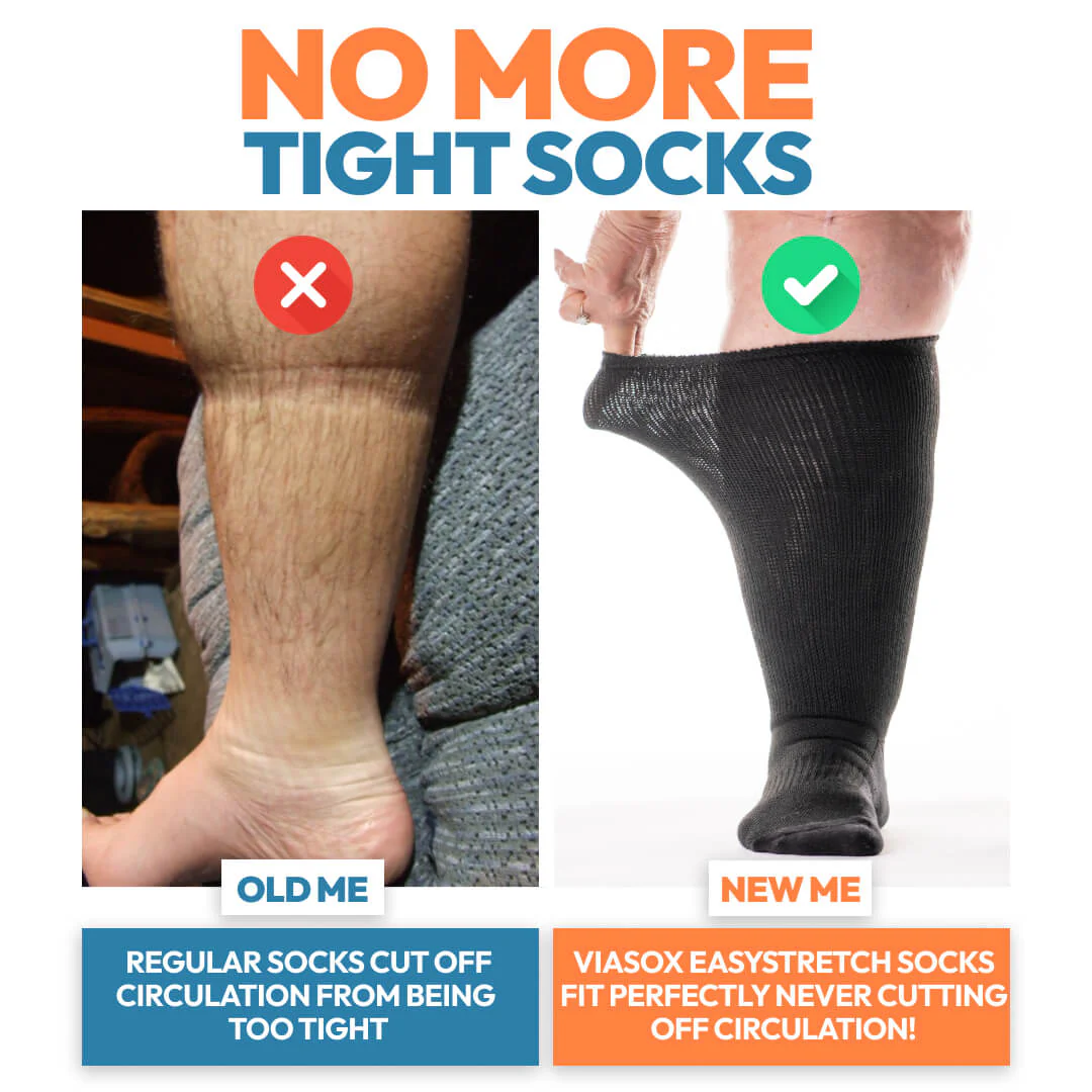 Black EasyStretch™ Socks Bundle 6-Pack - Image 6