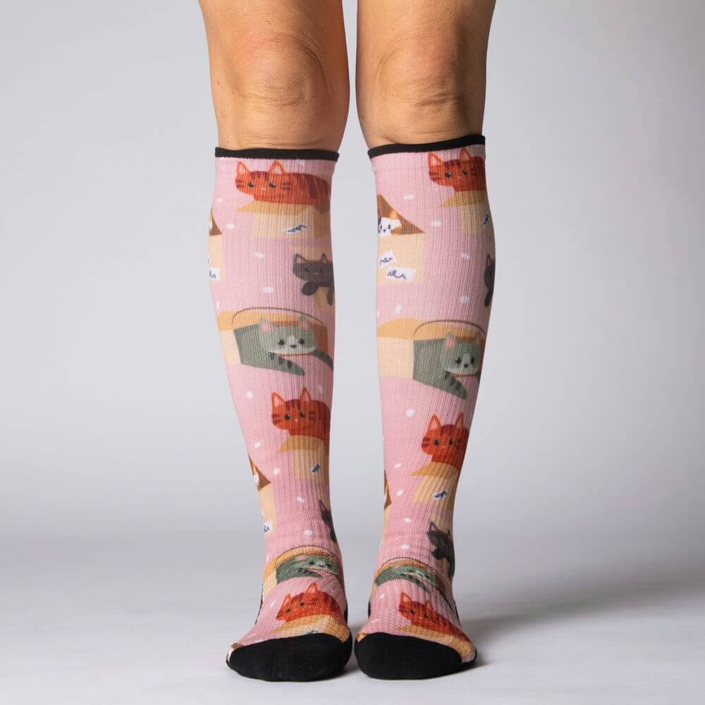 Cats in Boxes Compression Socks - Image 2
