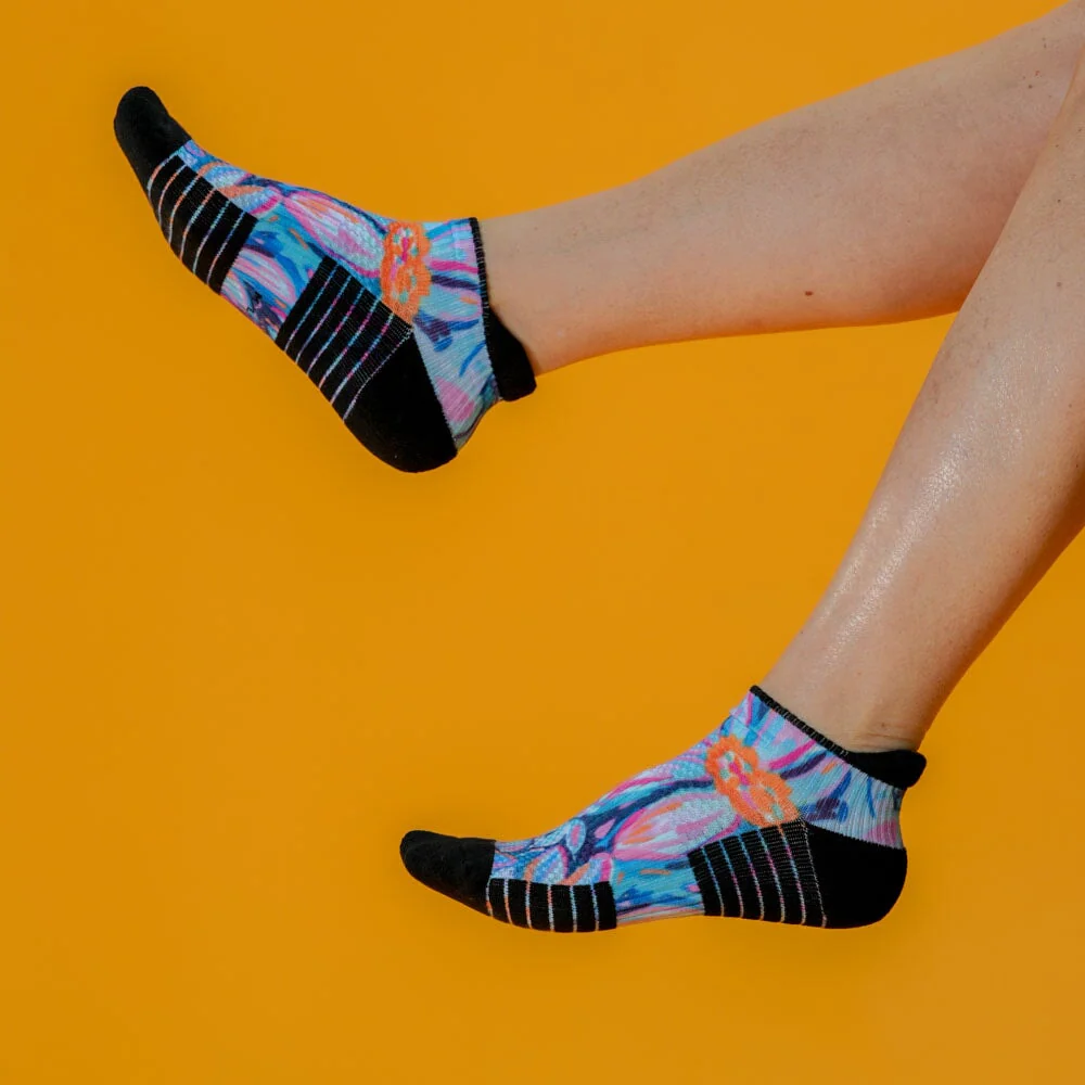 Daisy Blue Ankle Compression Socks - Image 4