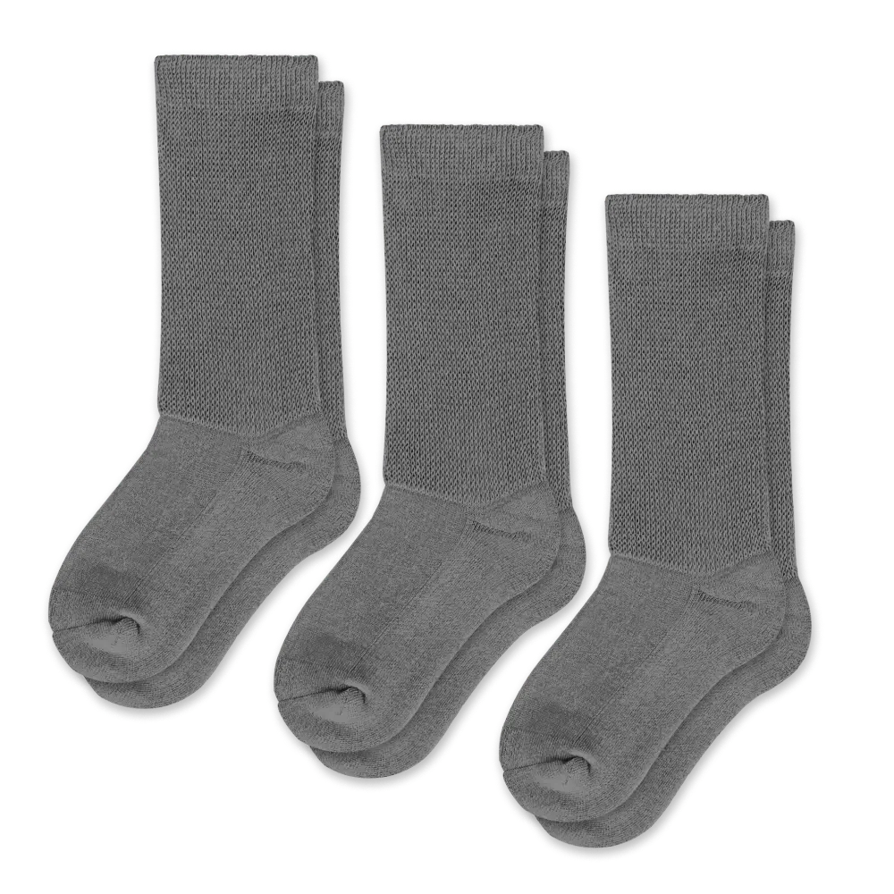 Gray EasyStretch™ Socks Bundle 3-Pack - Image 2
