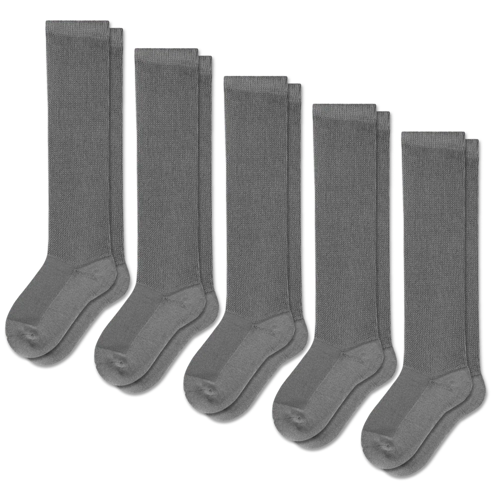 Gray EasyStretch™ Socks Bundle 5-Pack