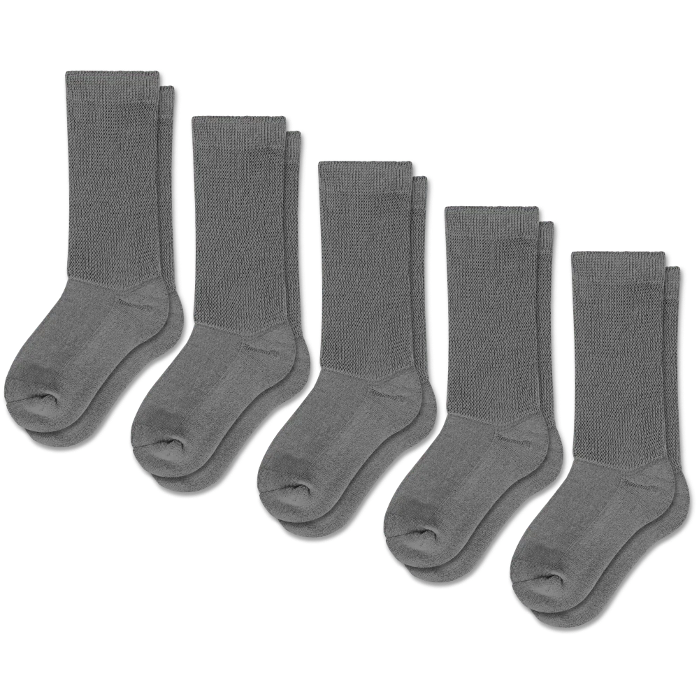 Gray EasyStretch™ Socks Bundle 5-Pack - Image 2