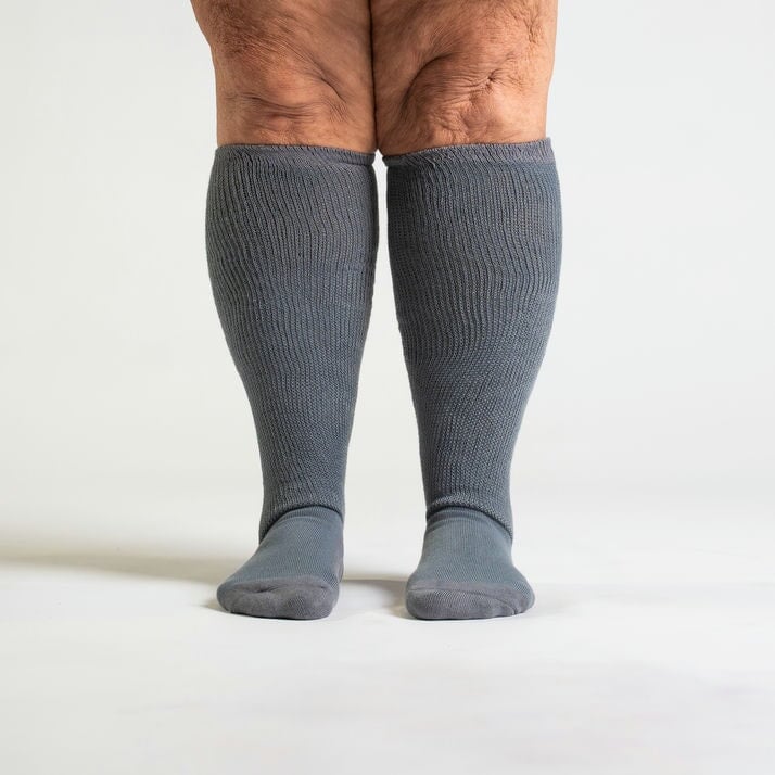 Gray EasyStretch™ Socks Bundle 6-Pack - Image 3