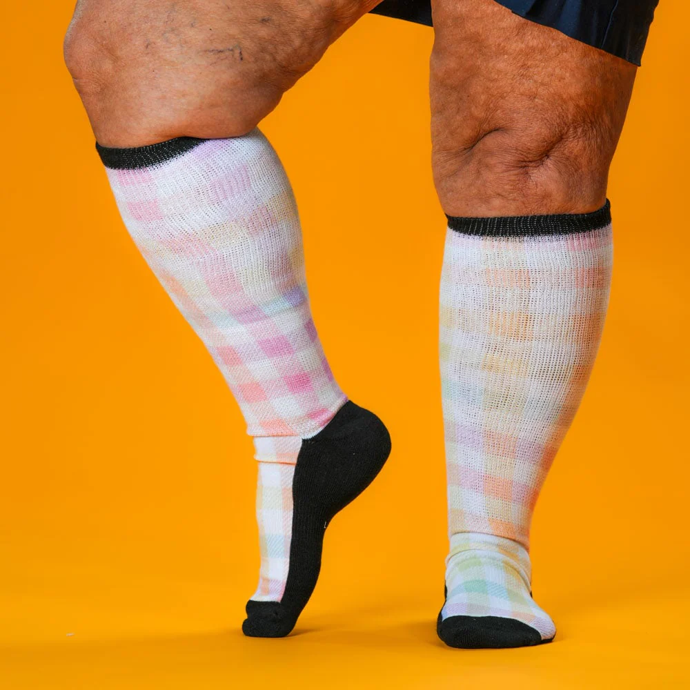 Pastel Plaid EasyStretch™ Socks - Image 4