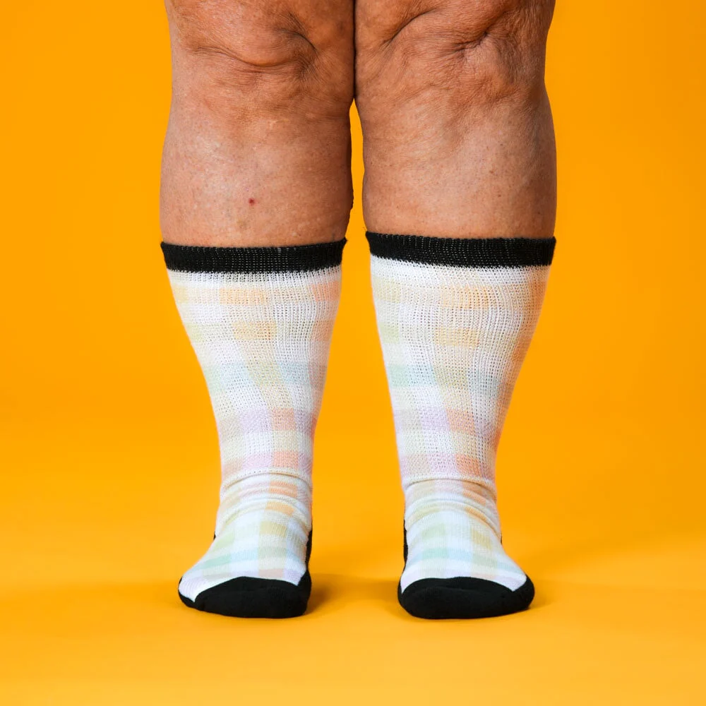 Pastel Plaid EasyStretch™ Socks - Image 6