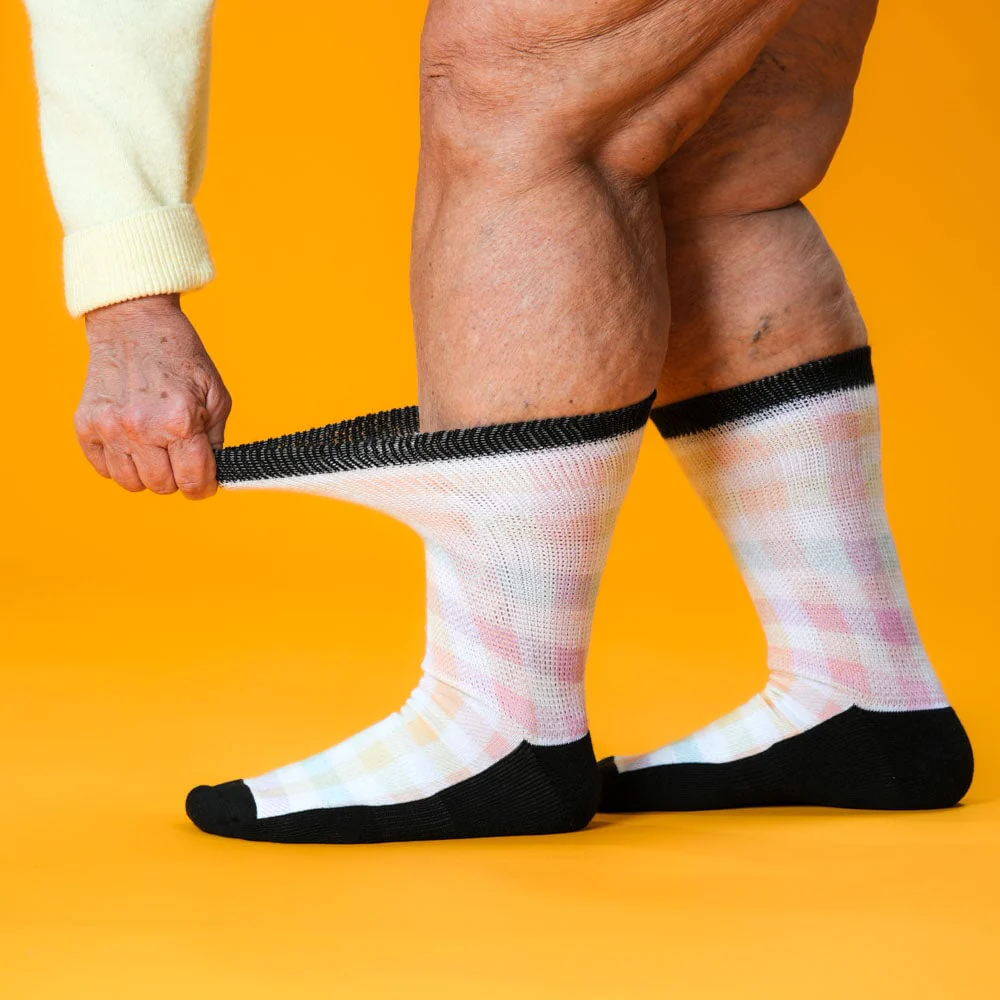 Pastel Plaid EasyStretch™ Socks - Image 7