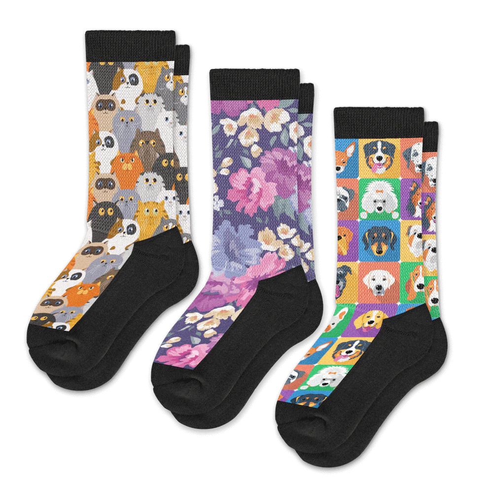 Paws & Petals EasyStretch™ Socks Bundle 3-Pack - Image 2